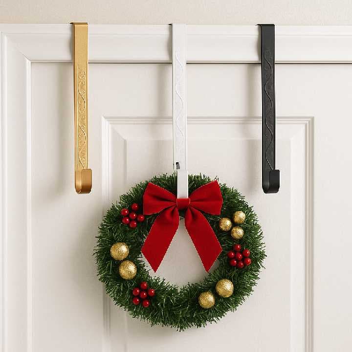 Ganchos para coronas navideñas