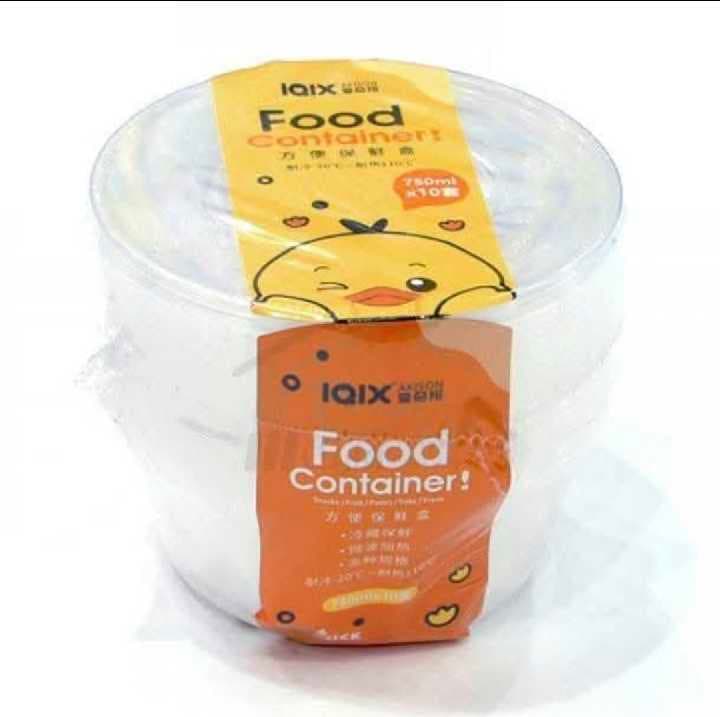 10 recipientes de 750ml con tapa