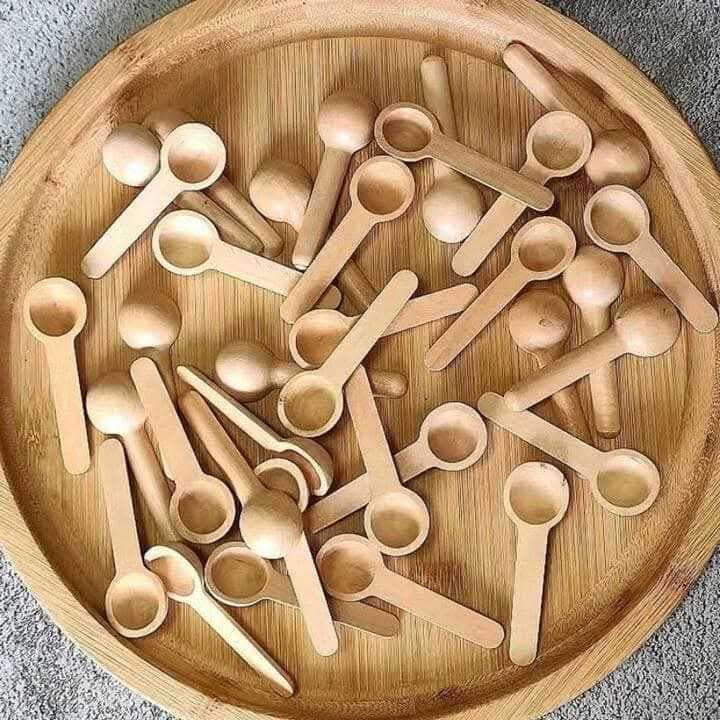 Cucharitas medidoras , elaboradas de bamboo