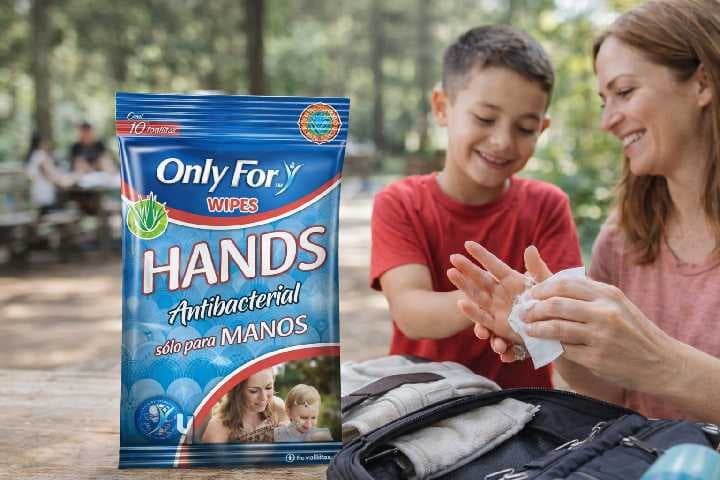 paquete de toallas humedas desifectantes para manos