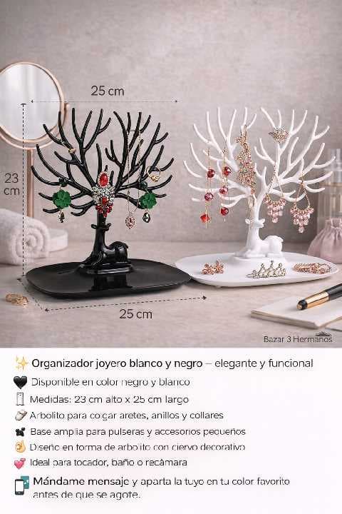 organizador joyero en forma de ciervo