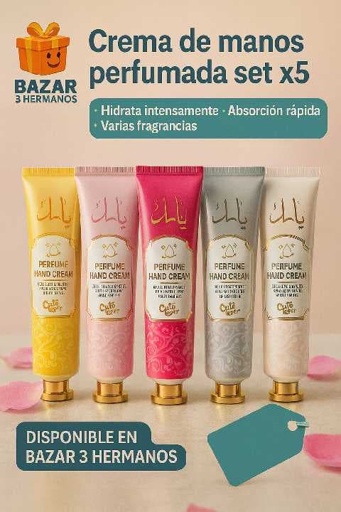 kit de 5 cremas arabes para manos