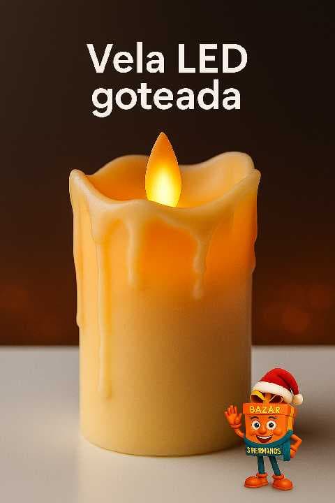 vela led goteada