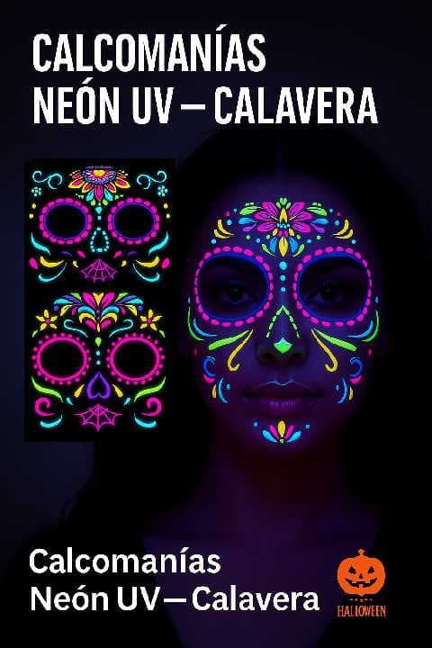 calcomanias para cara uv neon