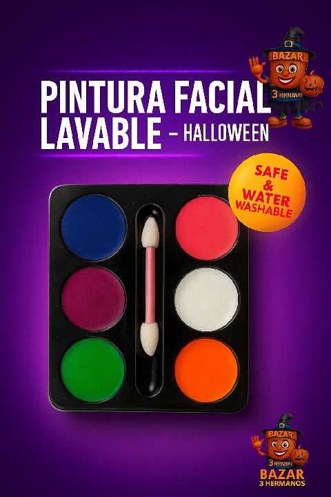pintura facial lavable