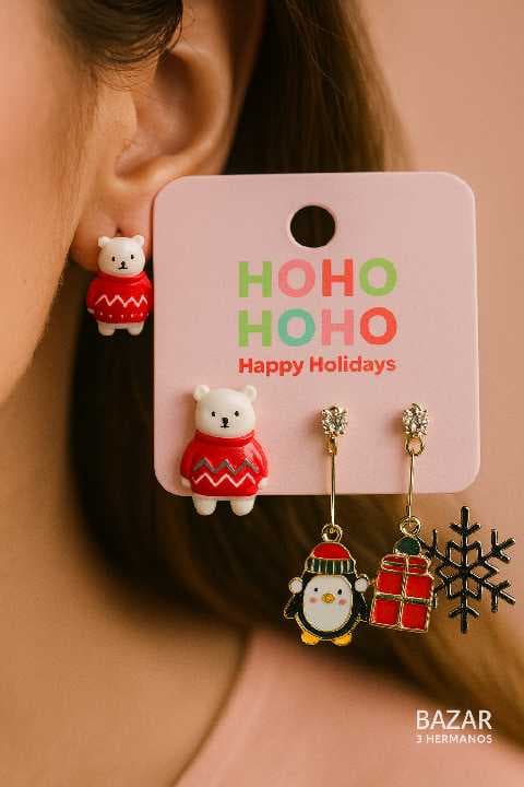 Aretes de navidad