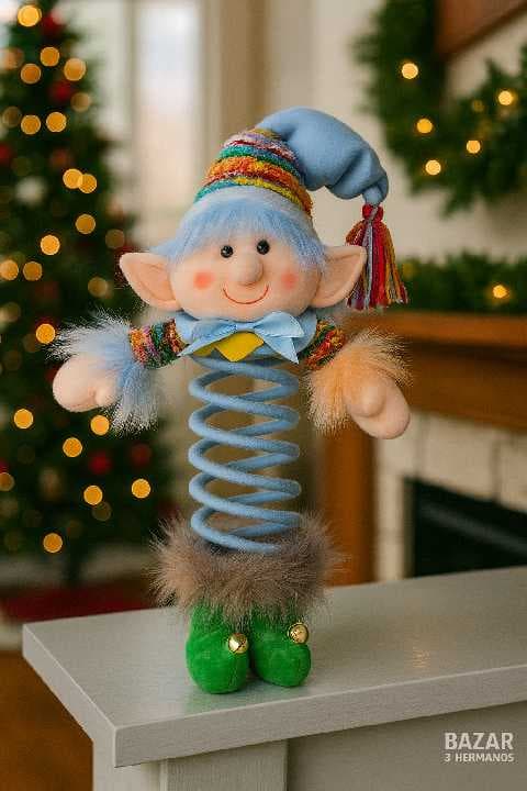 Duende navideño de resorte