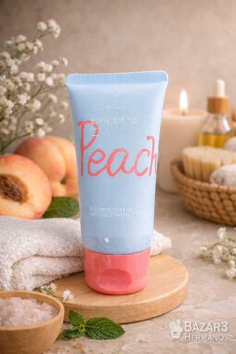crema para mano con olor a durazno y ácido hialurónico