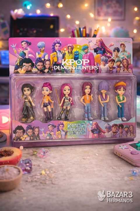 kit 6 muñecos kpop demon hunters 2
