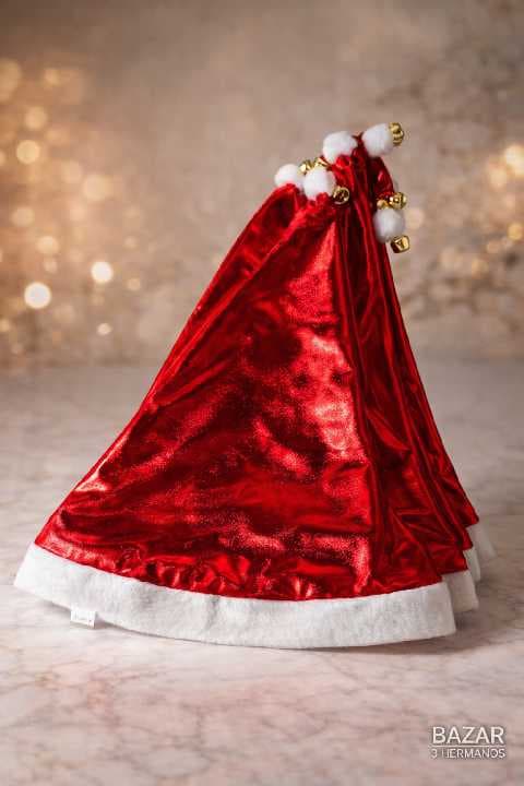gorro navideño rojo brillante