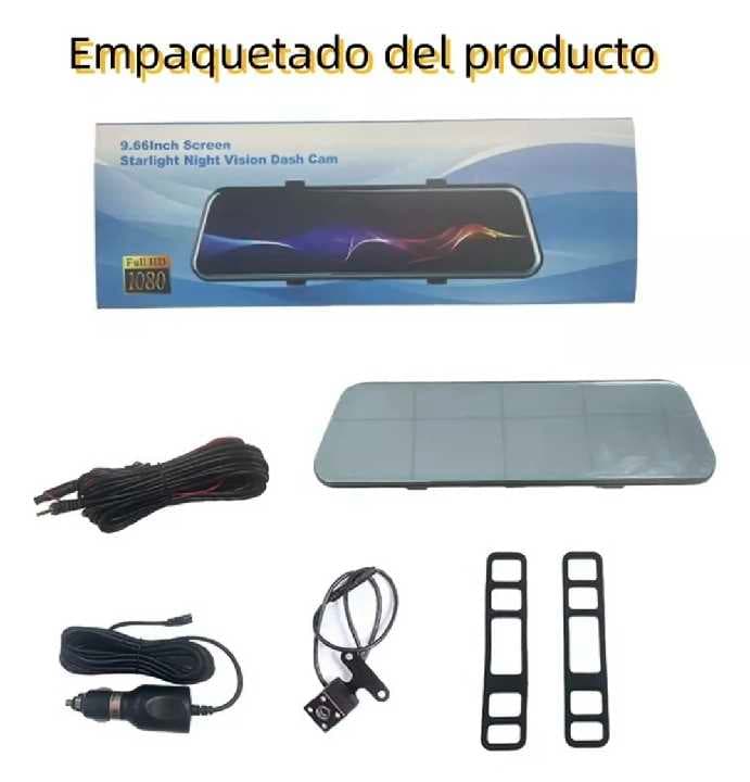 retrovisor con camara frontal y camara de reversa touch