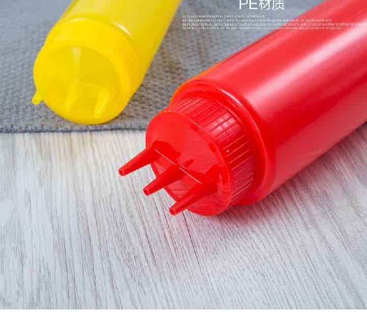 botella exprimible de triple salida