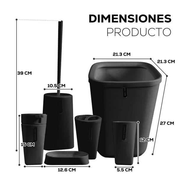 accesorios para baño de 6 piezas