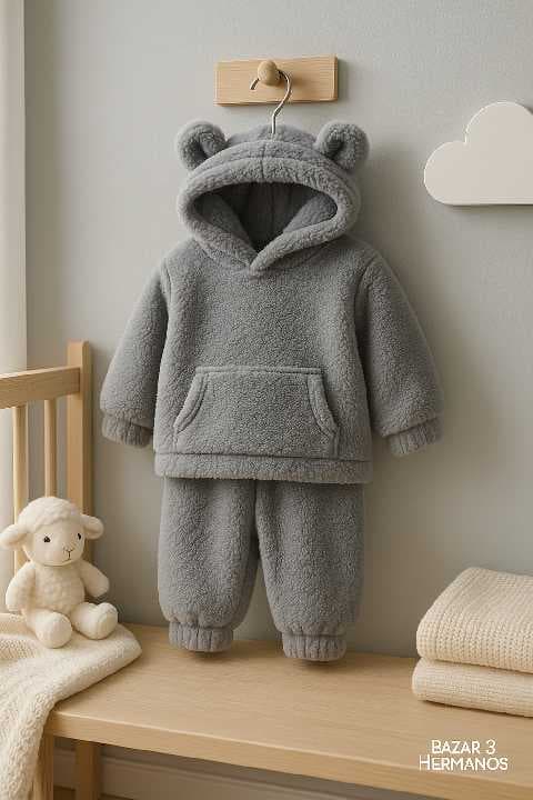 conjunto infantil oso tela polar
