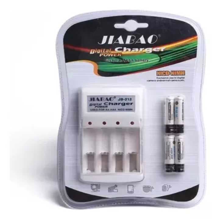 4 baterias AA recargables con cargador ptt