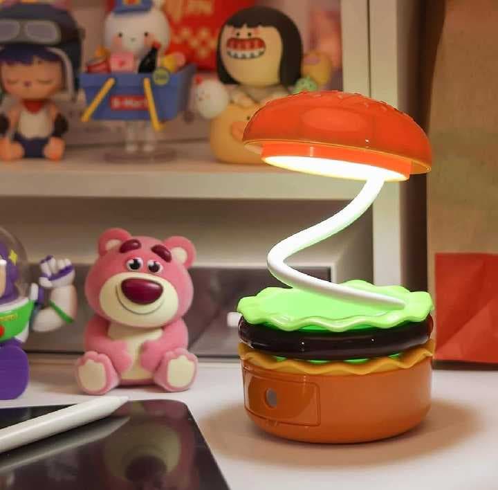 Lampara con Sacapuntas, forma de hamburguesa
