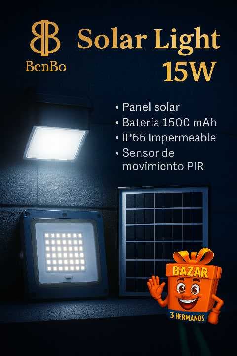 lampara con panel solar