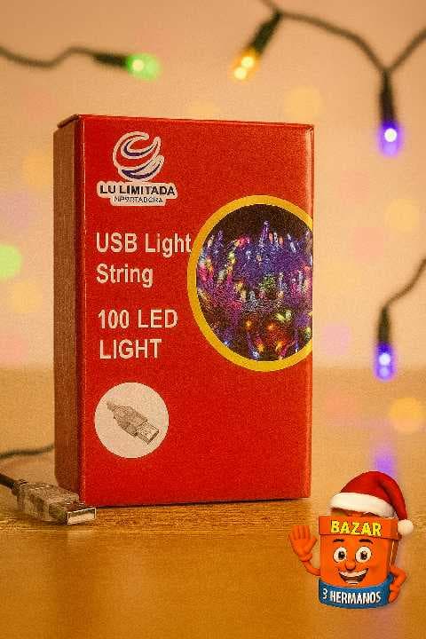 SERIE DE 10 M CABLE TRANSPARENTE MULTICOLOR DE USB LED DIP