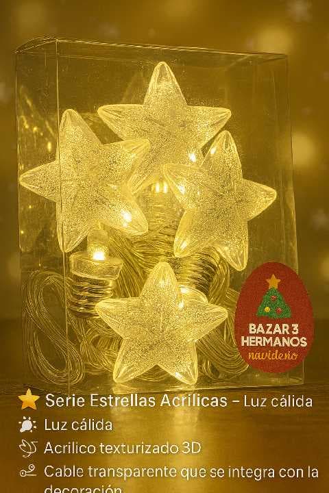 SERIE DE ESTRELLAS 3D DE 3M COLOR CALIDO