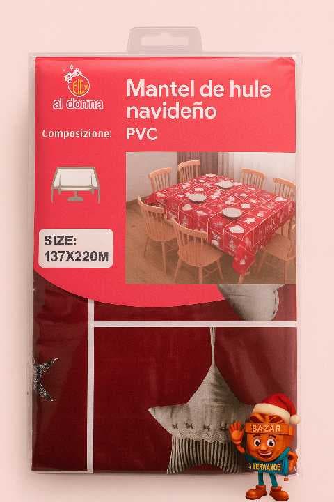 MANTEL DE HULE NAVIDEÑO