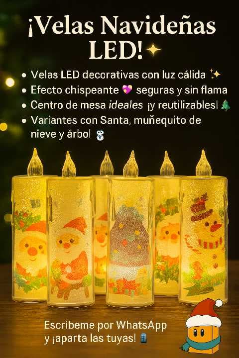 VELAS LED E 12 CM