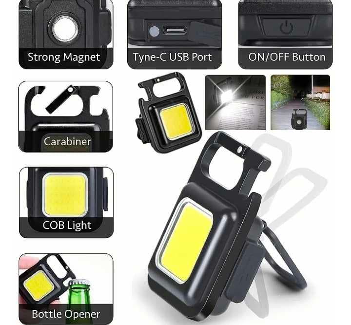 mini linterna led llavero usb recargable
