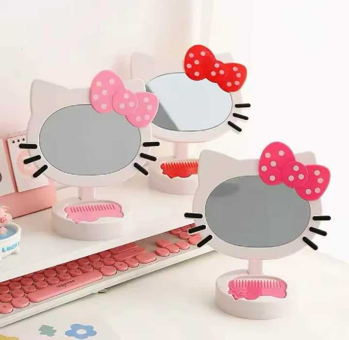 espejo con base y peine edicion hello kitty