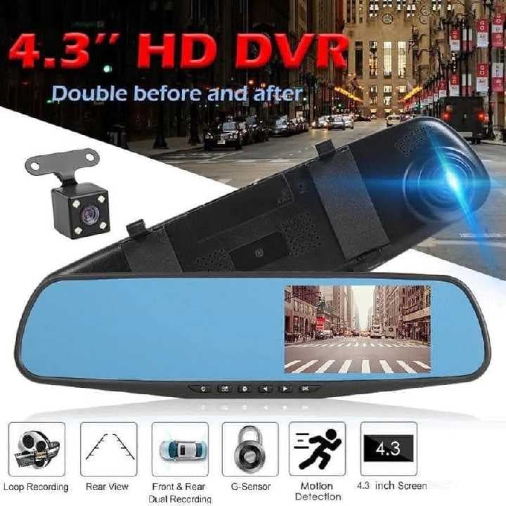 retrovisor con camara frontal y camara de reversa