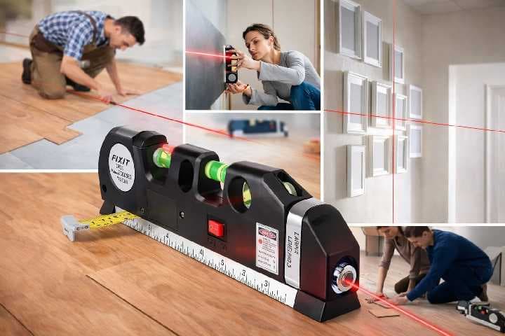 nivel laser con flexometro