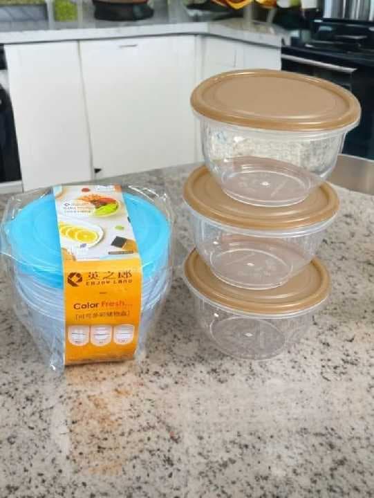 juego de 3 tupper con tapa