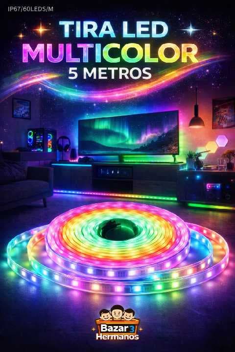 tira led reforzada 5m multicolor