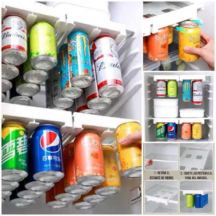 organizador de latas para refrigerador